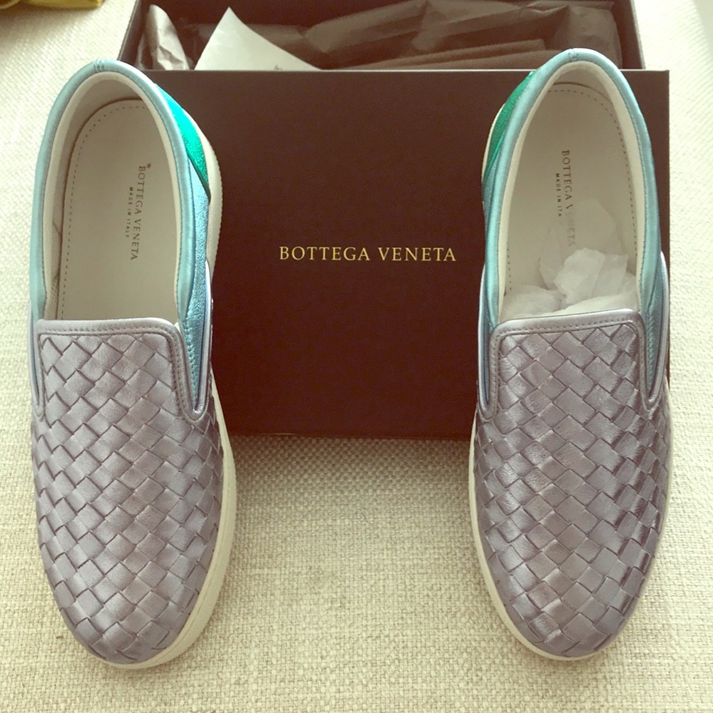 BOTTEGA VENETA Metalic Trainers 39/9US
